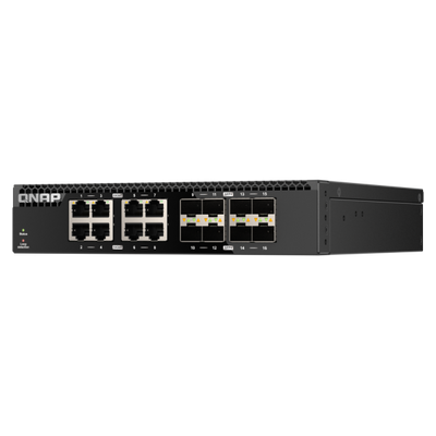 QNAP QSW-3216R-8S8T switch di rete Non gestito L2 10G Ethernet (100/1000/10000) Nero [QSW-3216R-8S8T]
