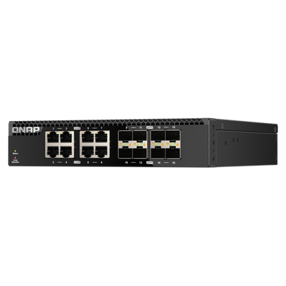QNAP QSW-3216R-8S8T switch di rete Non gestito L2 10G Ethernet (100/1000/10000) Nero [QSW-3216R-8S8T]
