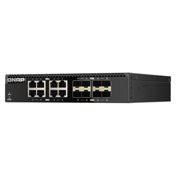 QNAP QSW-3216R-8S8T switch di rete Non gestito L2 10G Ethernet (100/1000/10000) Nero [QSW-3216R-8S8T]