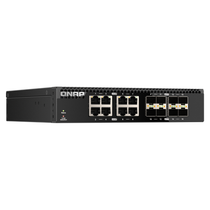 QNAP QSW-3216R-8S8T switch di rete Non gestito L2 10G Ethernet (100/1000/10000) Nero [QSW-3216R-8S8T]