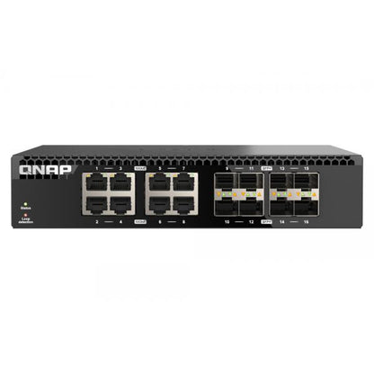 QNAP QSW-3216R-8S8T switch di rete Non gestito L2 10G Ethernet (100/1000/10000) Nero [QSW-3216R-8S8T]