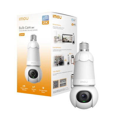 IMOU BULB CAM 2K TELECAMERA E27 MOTORIZZATA CON LUCE LED, SIRENA E SMART TRACKING. VISIONE NOTTURNA [IPC-S6DP-3M0WEB-E27]