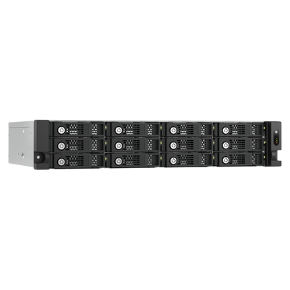 QNAP TL-R1200PES-RP contenitore di unità di archiviazione Box esterno HDD/SSD Nero, Grigio 2.5/3.5" [TL-R1200PES-RP]