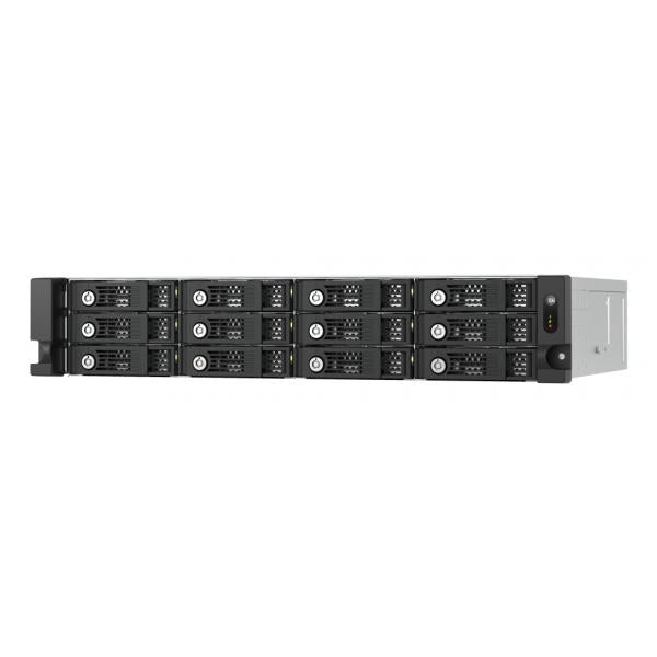 QNAP TL-R1200PES-RP contenitore di unità di archiviazione Box esterno HDD/SSD Nero, Grigio 2.5/3.5" [TL-R1200PES-RP]