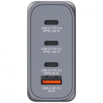 VERBATIM CARICATORE DA PARETE GNC-100 GAN CHARGER 4 PORT 100W USB A/C (EU/UK/US) [32202]