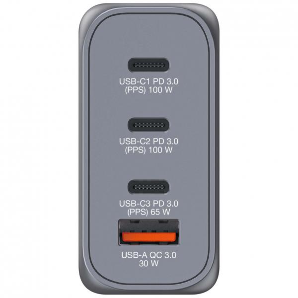 CARGADOR DE PARED VERBATIM GNC-100 CARGADOR GAN 4 PUERTOS 100W USB A/C (UE/UK/US) [32202] 