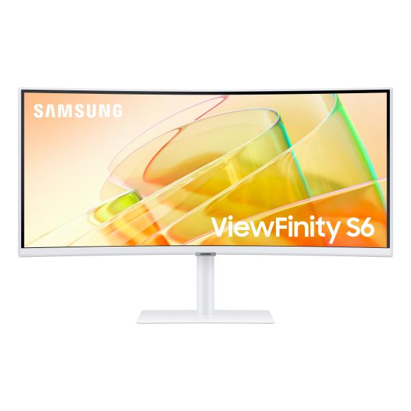 Samsung ViewFinity S6 - 34 inch Curved - UltraWide Quad HD VA LED Monitor - 3440x1440 - HAS / RJ45 / TB / Speakers [LS34C650TAUXEN]