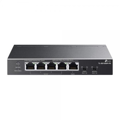 TP-Link TL-SG1005P-PD switch di rete Gigabit Ethernet (10/100/1000) Supporto Power over Ethernet (PoE) Nero [TL-SG1005P-PD]