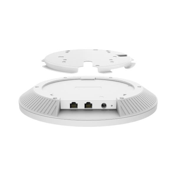 TP-Link - EAP783 - Omada BE19000 Ceiling Mount Tri-Band Wi-Fi 7 Access Point, 2x 10G RJ45 Port, 1148Mbps at 2.4 GHz + 5760 Mbps at 5 GHz+ 11520 Mbps at 6 GHz, 802.3bt POE++ and 12V DC (Power Adapter [EAP783]