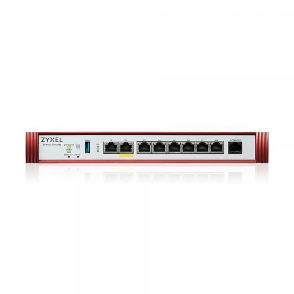 Zyxel USG FLEX 100 HP - 7 Gigabit user-definable ports - 1 1G PoE+ - 1 USB with 1 YR Entry Defense Pack [USGFLEX100HP-EU0101F]