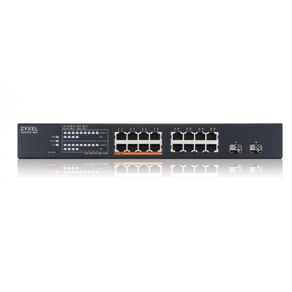 Zyxel 16-port 2.5GbE - 2 SFP+ - 8 x PoE++ 180W Smart Switch - hybrid mode - standalone or NebulaFlex Cloud [XMG1915-18EP-EU0101F]