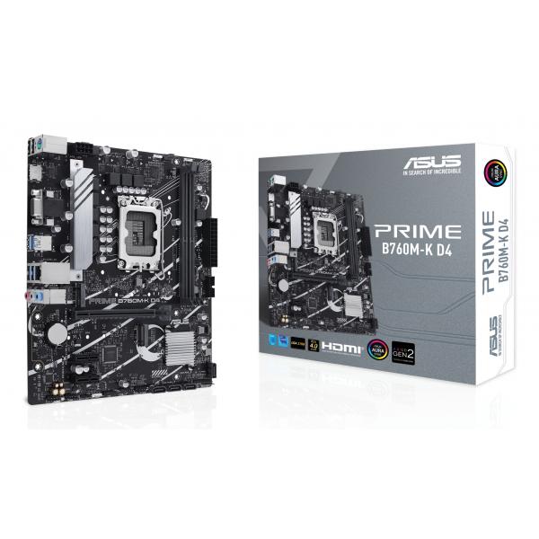 ASUS MB B760, LGA 1700, PRIME B760M-K D4, 90MB1DS0-M1EAY0 [PRIME B760M-K D4]