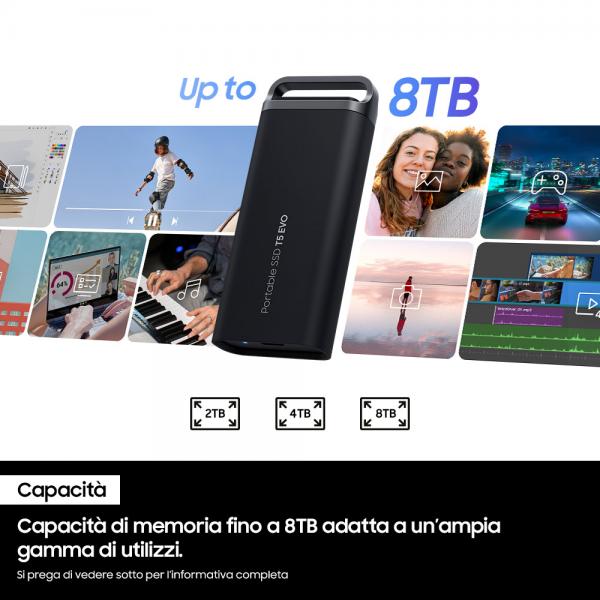 Samsung T5 EVO 4TB - 3.2 Gen 1 - 460 MB/s - Black [MU-PH4T0S/EU]