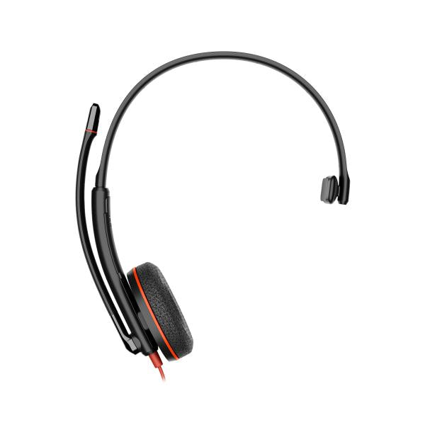 Hp Poly Blackwire 3210 Monaural USB-C Headset +USB-C/A Adapter [8X214AA]