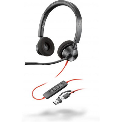 Hp Poly Blackwire 3320 Stereo USB-C Headset +USB-C/A Adapter [8X219AA]