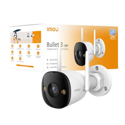 IMOU BULLET 3MP 2K TELECAMERA ESTERNA FULL COLOR, WI-FI 6, SIRENA, FARETTO E IP67. RILEVA MOVIMENTO [IPC-S3EP-3M0WE]