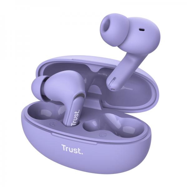 TRUST EARBUDS YAVI BT ENC, VIOLA [25297]