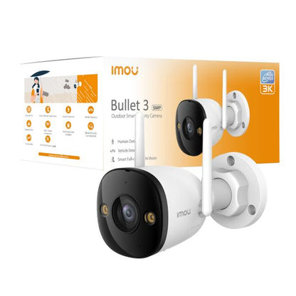 IMOU BULLET 3 3K TELECAMERA ESTERNA 5MP FULL COLOR CON WI-FI 6, SIRENA, FARETTO E RESISTENZA ,IP67 [IPC-S3EP-5M0WE]