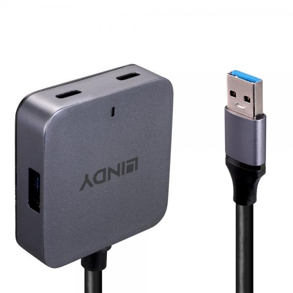 LINDY HUB USB 3.0 5M, 4 PORTE [43388]