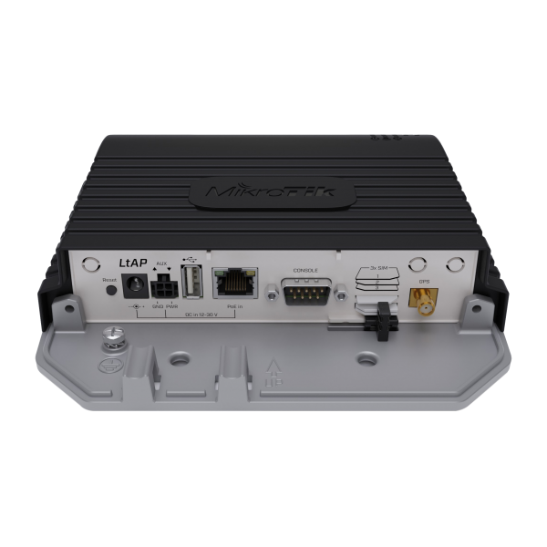 MikroTik, LtAP LTE6 kit, Un access point LTE compatto e resistente con un GPS integrato. Aggiungi opzioni di rete e tracciamento estese al tuo veicolo senza svuotare il portafoglio! 3 slot MiniSIM, mo [LtAP-2HnD&FG621-EA]