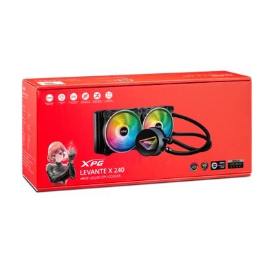 ADATA XPG DISSIPATORE CPU ACQUA LEVANTE X 240 ARGB BLACK RGB MIRROR PUMP HEAD [ADLEVANTEX240BKCWW]