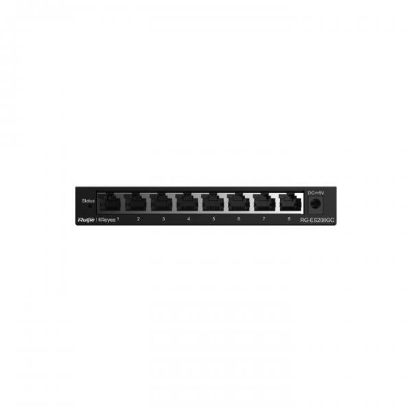 REYEE SMART SWITCH 8 PORTE GIGABIT (CHASSIS METALLICO DESKTOP) [RG-ES208GC]