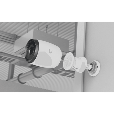 Ubiquiti - UVC-AI-Pro-White - UniFi Indoor/Outdoor 4K PoE camera, 3x optical zoom, 25 m (82 ft) IR night vision, Advanced AI - Detect people, read license plates, and more [UVC-AI-Pro-White]
