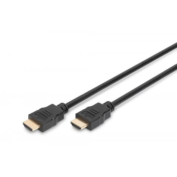 Digitus HDMI High Speed connection cablee - type A M/M - 3m - Ultra HD 60p - Gold - Black [AK-330107-030-S]