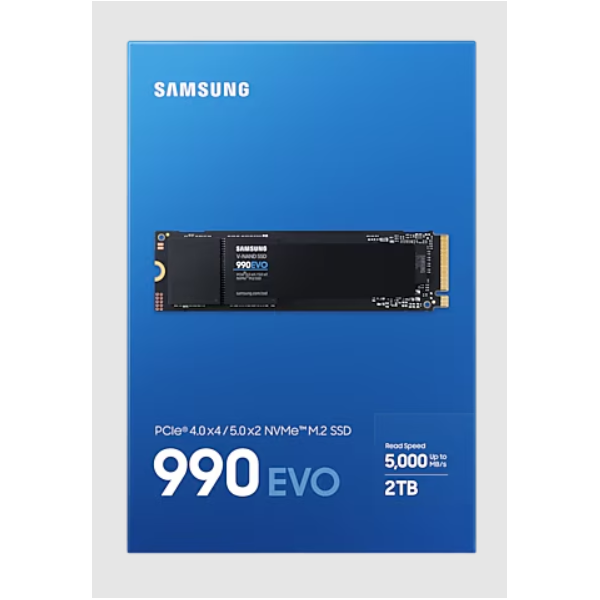 SAMSUNG SSD INTERNO 990 EVO 2TB M.2 2280 PCIE 5.0 X2 NVME [MZ-V9E2T0BW]