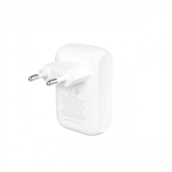 Belkin CARICABATTERIA DOPPIA PORTA 30W USB-C + 12W USB-A [WCB009VFWH]