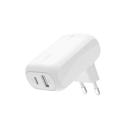 Belkin CARICABATTERIA DOPPIA PORTA 30W USB-C + 12W USB-A [WCB009VFWH]