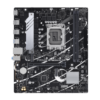 ASUS MB B760, PRIME B760M-R D4, LGA1700, DDR4, 2 X DIMM SLOTS, MAX. 64GB [PRIME B760M-R D4]