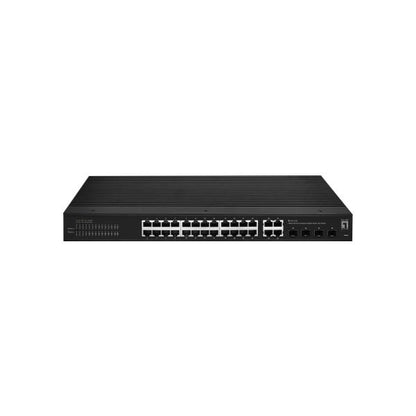 Level One Hilbert 28-Port Industrial Gigabit Smart Lite Switch - 24 x RJ45 - 4 x SFP/RJ45 Combo [IGS-2128]