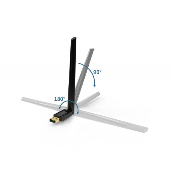 Conceptronic Long Range Bluetooth 5.3 USB Adapter - External Antenna [ABBY17B]