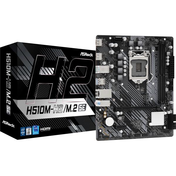 ASROCK MB H510M, H510M-H2/M.2 SE, LGA1200, DDR4, M2, MATX [H510M-H2/M.2 SE]