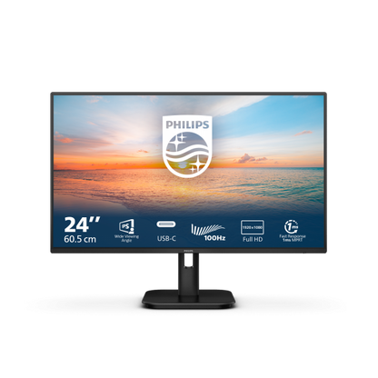 PHILIPS MONITOR 23,8 LED IPS 16:9 FHD 4MS 250 CDM 100HZ, USB-C DOCK, HDMI, MULTIMEDIALE [24E1N1300A]