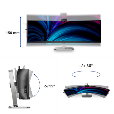 Philips 49B2U6900CH/00 Monitor PC 124 cm (48.8") 5120 x 1440 Pixel Dual QHD LCD Nero [49B2U6900CH/00]