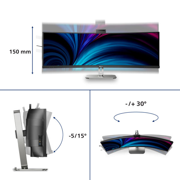 Philips 49B2U6900CH/00 Monitor PC 124 cm (48.8") 5120 x 1440 Pixel Dual QHD LCD Nero [49B2U6900CH/00]