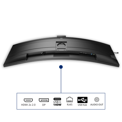 PHILIPS MONITOR CURVO 49 LED VA DUAL QHD 32:9 4MS 450 CDM, USB-C DOCK, WEBCAM, REG ALTEZZA, DP/HDMI, MULTIMEDIALE [49B2U6900CH]