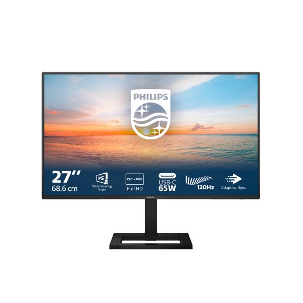 PHILIPS MONITOR 27 LED IPS 16:9 FHD 1MS 250 CDM 100HZ, REG ALTEZZA, USB-C DOCK, HDMI, MULTIMEDIALE [27E1N1300AE]