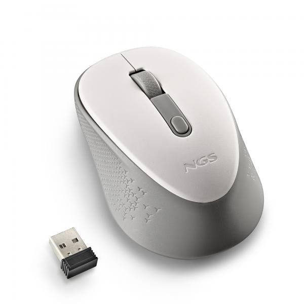 NGS MOUSE WIRELESS BIANCO 2 PULSANTI E ROTELLA DI SCORRIMENTO [DEWHITE]