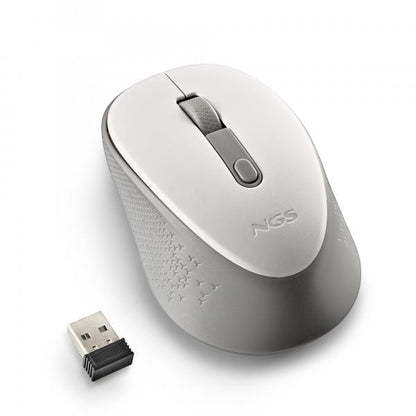 NGS MOUSE WIRELESS BIANCO 2 PULSANTI E ROTELLA DI SCORRIMENTO [DEWHITE]