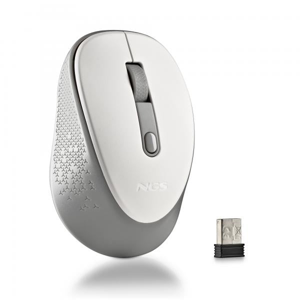 NGS MOUSE WIRELESS BIANCO 2 PULSANTI E ROTELLA DI SCORRIMENTO [DEWHITE]