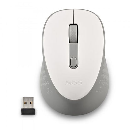 NGS MOUSE WIRELESS BIANCO 2 PULSANTI E ROTELLA DI SCORRIMENTO [DEWHITE]