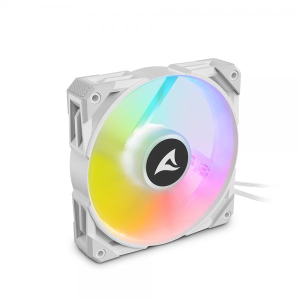 Sharkoon F50 Case per computer Ventilatore 12 cm Grigio, Bianco [REBELF50PWMARGBWHITE]