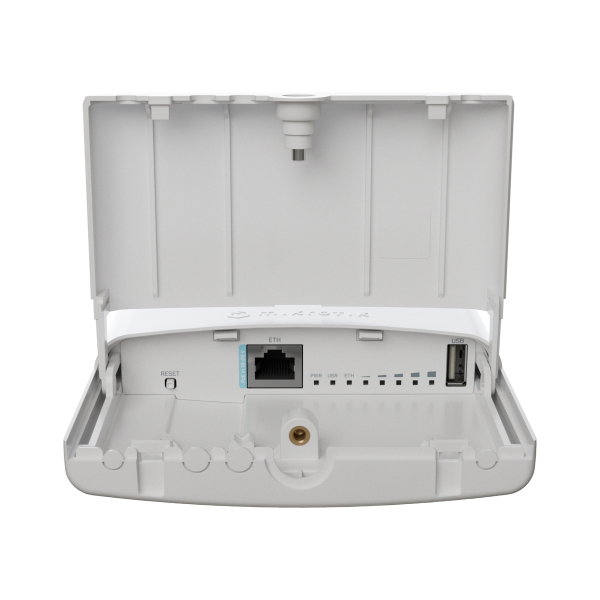 MikroTik, NetBox 5 ax with with dual-core ARM IPQ-5010 800 MHz CPU, 256MB RAM, 1xGigabit LAN, built-in dual chain 5GHz 802.11a/n/ac/ax wireless with two SMA connectors, RouterOS L4, outdoor enclosure, [L11UG-5HaxD-NB]