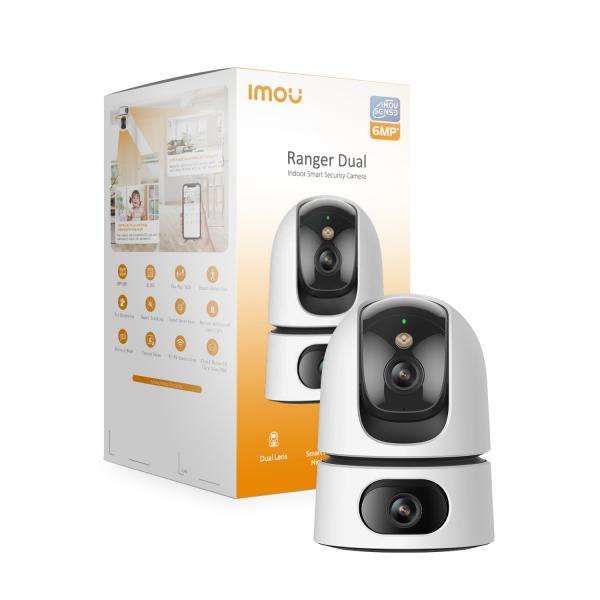 IMOU RANGER DUAL 6MP TELECAMERA INTERNA DOPPIA OTTICA MOTORIZZATA, AI IMOU SENSE, SIRENA E FARETTO [IPC-S2XP-6M0WED]