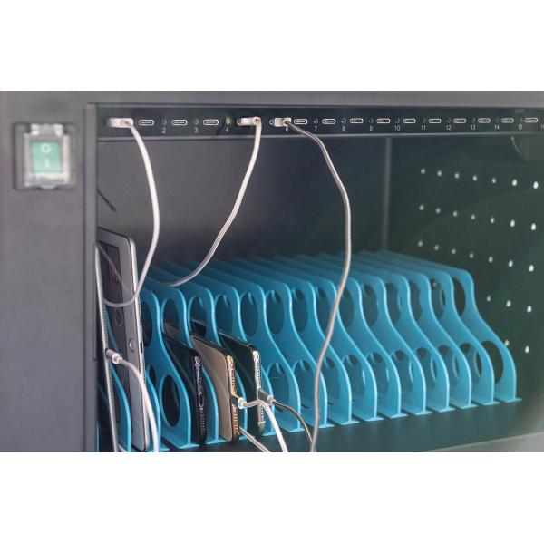 Digitus Charging trolley - 13inch - USB-C - Electronic PIN lock - 16 Charge Bases - Fan - 384 x 550 x 375 mm [DN-45007]