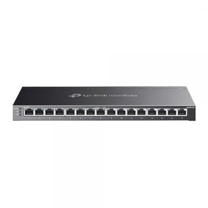 TP-Link - SG2016P - JetStream 16-Port Gigabit Smart Switch with 8-Port PoE+, 8x Gigabit PoE+ Ports, 802.3af/at, 120 W PoE Power, Desktop Steel Case, Integration with Omada SDN Controller, Static Rout [SG2016P]
