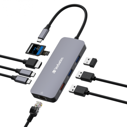 VERBATIM USB C PRO MULTIPORTE HUB 9 IN 1 HDMI 4K [32152]